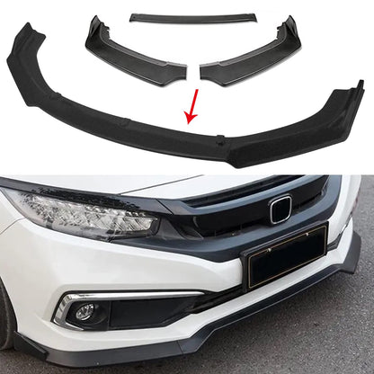 Front lip adjustable matte black