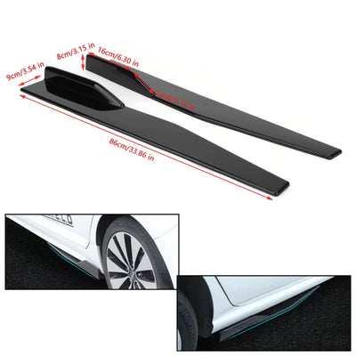 Side skirt universal gloss black